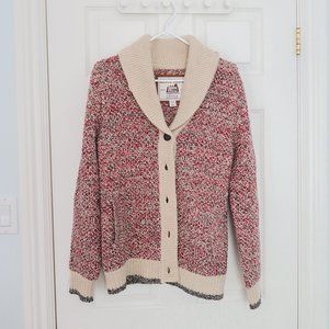 Roots Canada Knitted Pink/Cherry/Cream Sweater
